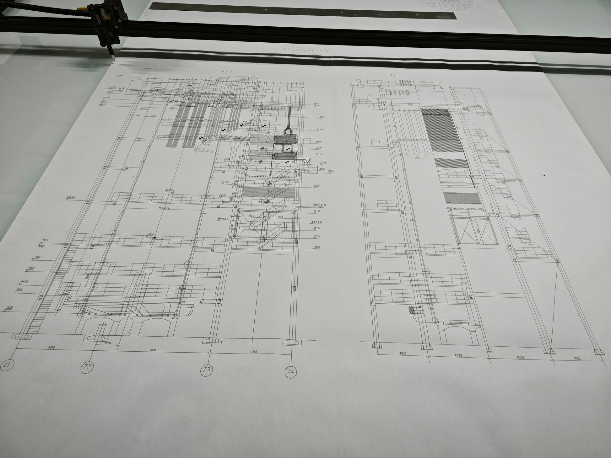 UUNA TEK 3.0 - (2X1.25M/2X2M/2X4M) Preassembled High-End All-in-One Architect Drawing Table & Pen Plotter  for Architectural Drafting - UUNA TEK CO.,LIMITED