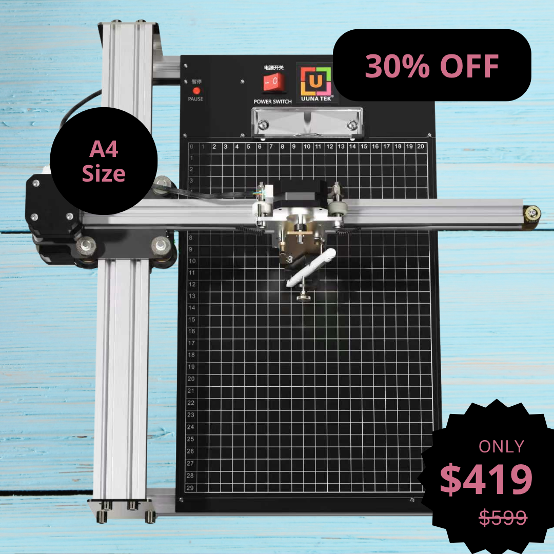 UUNA TEK® iDraw 2.0 - روبوت رسم بحجم A4، أفضل جهاز رسم قلم للمبتدئين