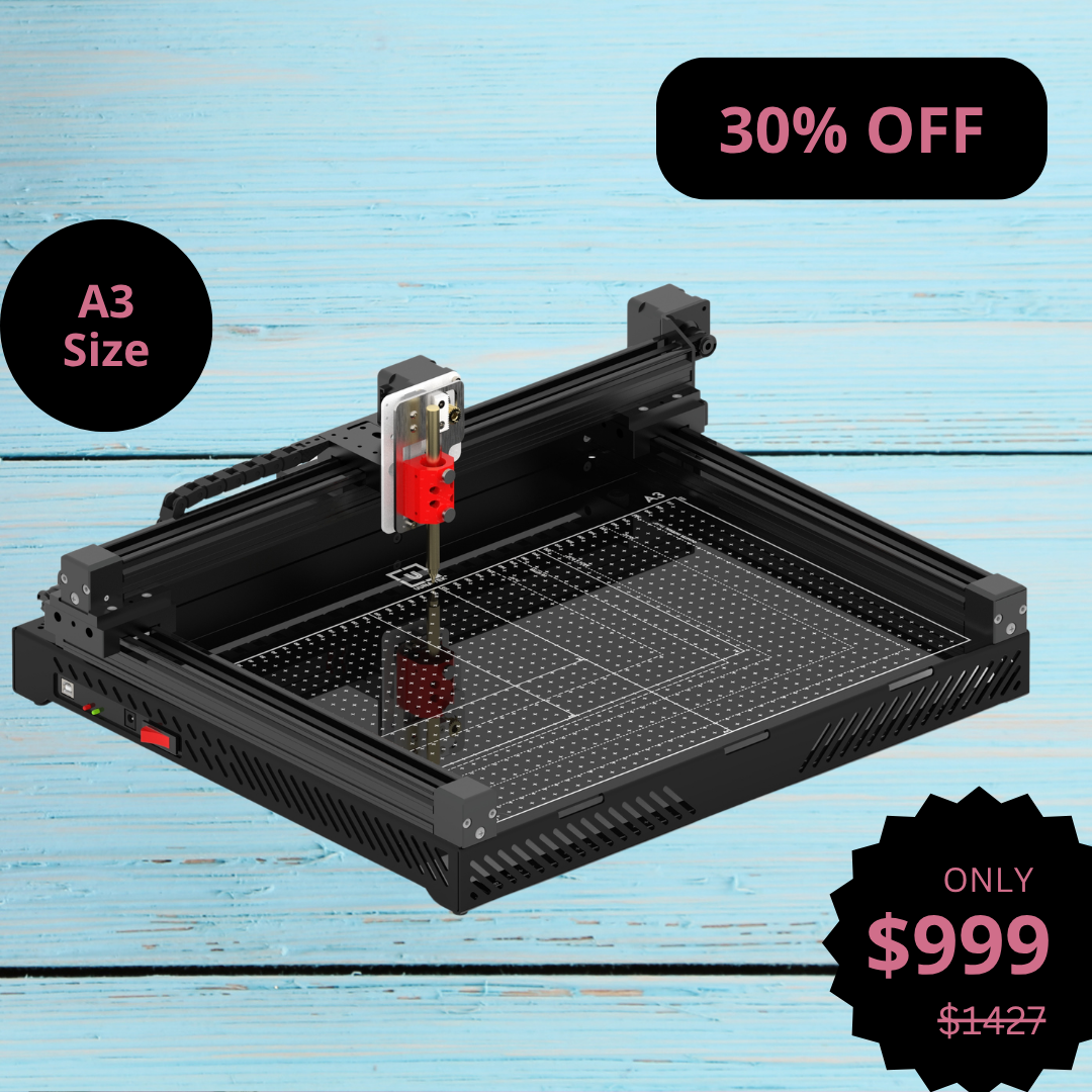 UUNA TEK 3.0 A3 جهاز رسم قلم روبوت متكامل فاخر مُجمّع مسبقًا مع واي فاي وبطاقة SD – مدمج، أكثر هدوءًا، أسرع، وأكثر دقة