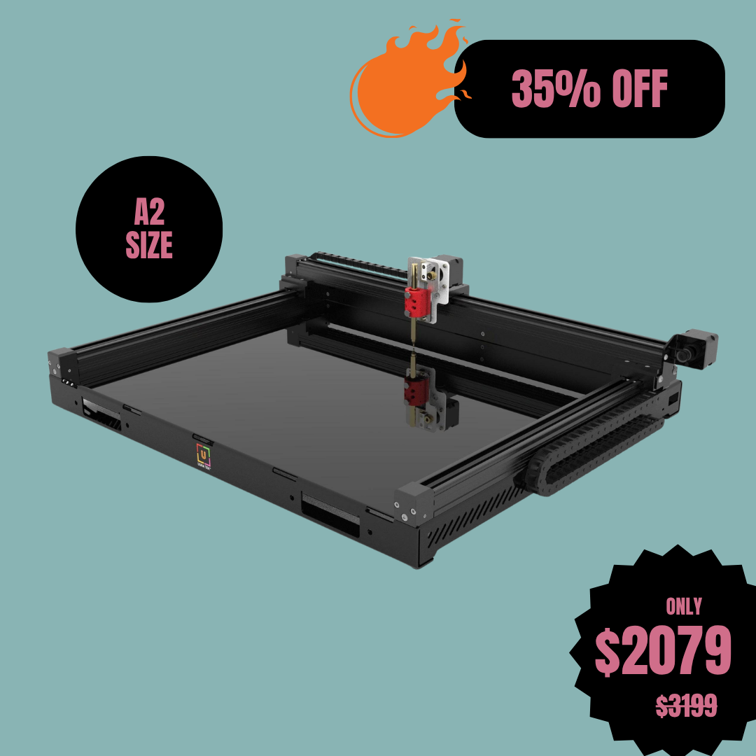 روبوت رسم قلم بلوتر UUNA TEK 3.0 A2 – متعدد الوظائف مع واي فاي وبطاقة SD، بلوتر متوسط الحجم عالي الدقة